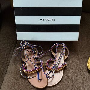 Aquazzura Colorful Braided Sandals